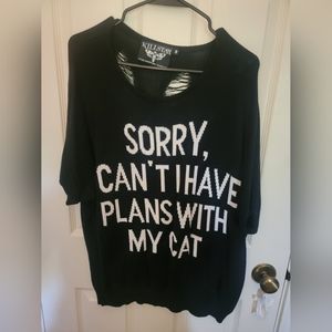 Killstar batwing distressed sweater